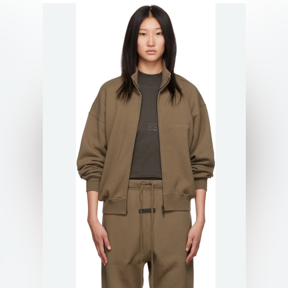 Fear of God ESSENTIALS Brown Full Zip Jacket Size:NWT